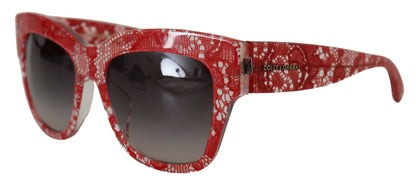  - Elegant Red Lace Detail Sunglasses