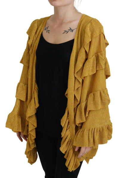  - Elegant Gold Cardigan Sweater