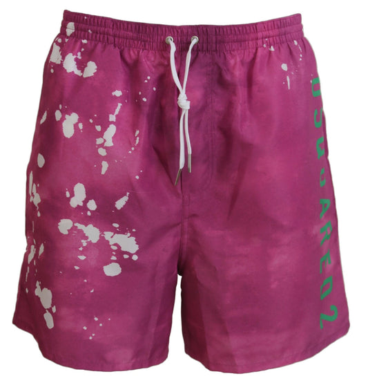  - Pink Tie Dye Swim Shorts Boxer