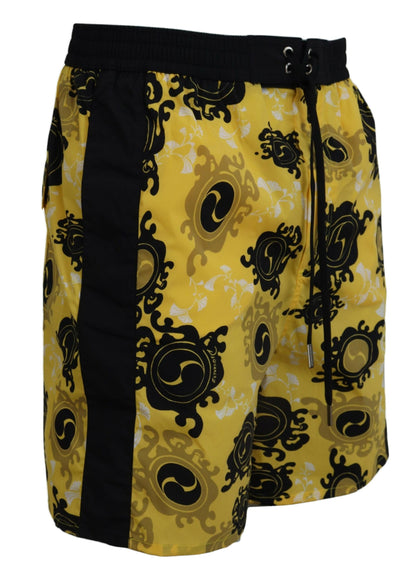  - Yellow Block Print Swim Shorts Boxer