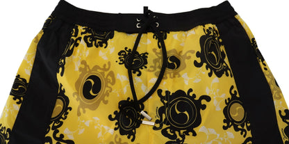  - Yellow Block Print Swim Shorts Boxer