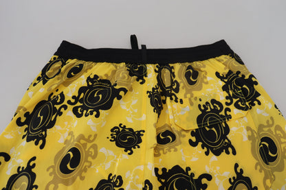  - Yellow Block Print Swim Shorts Boxer