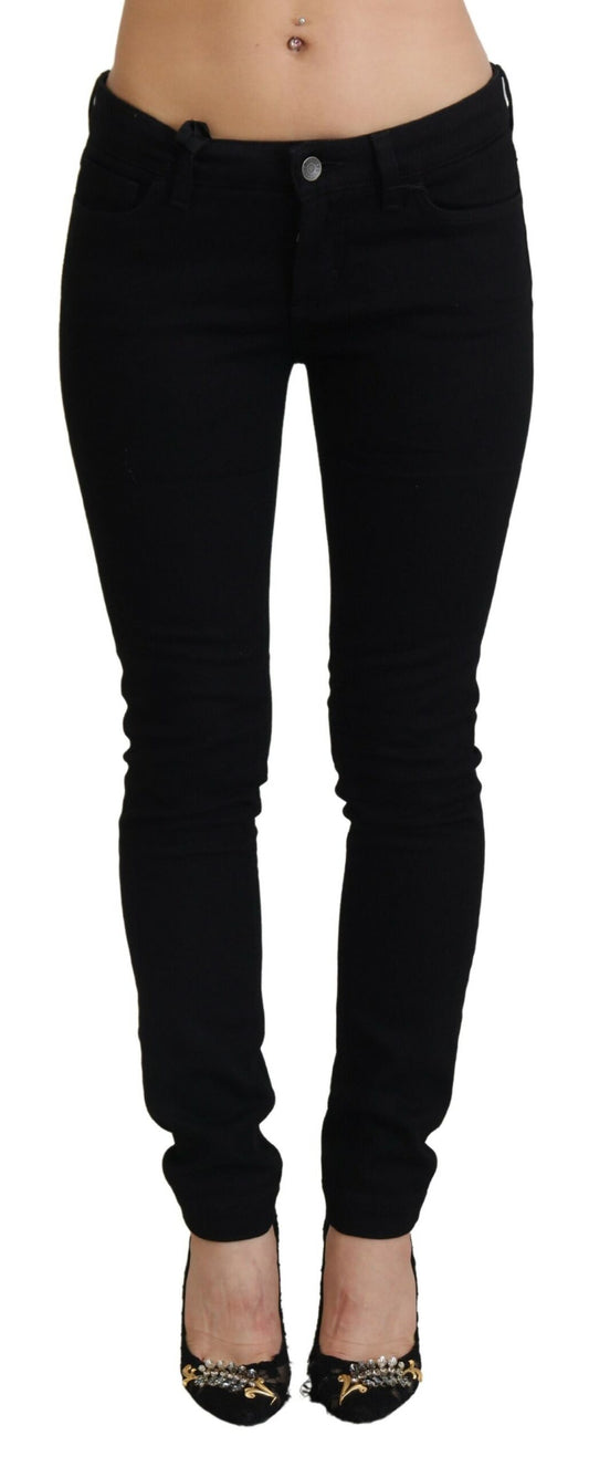  - Elegant Black Slim Fit Denim Masterpiece