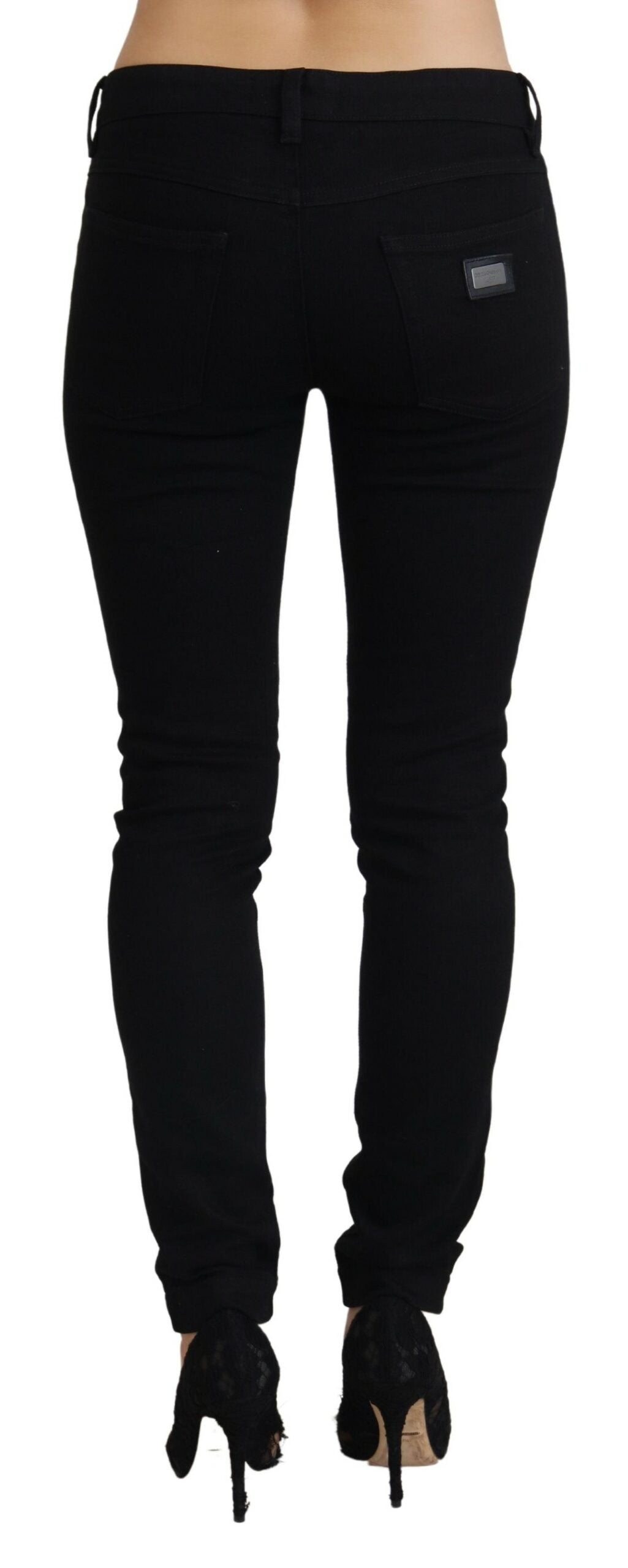  - Elegant Black Slim Fit Denim Masterpiece