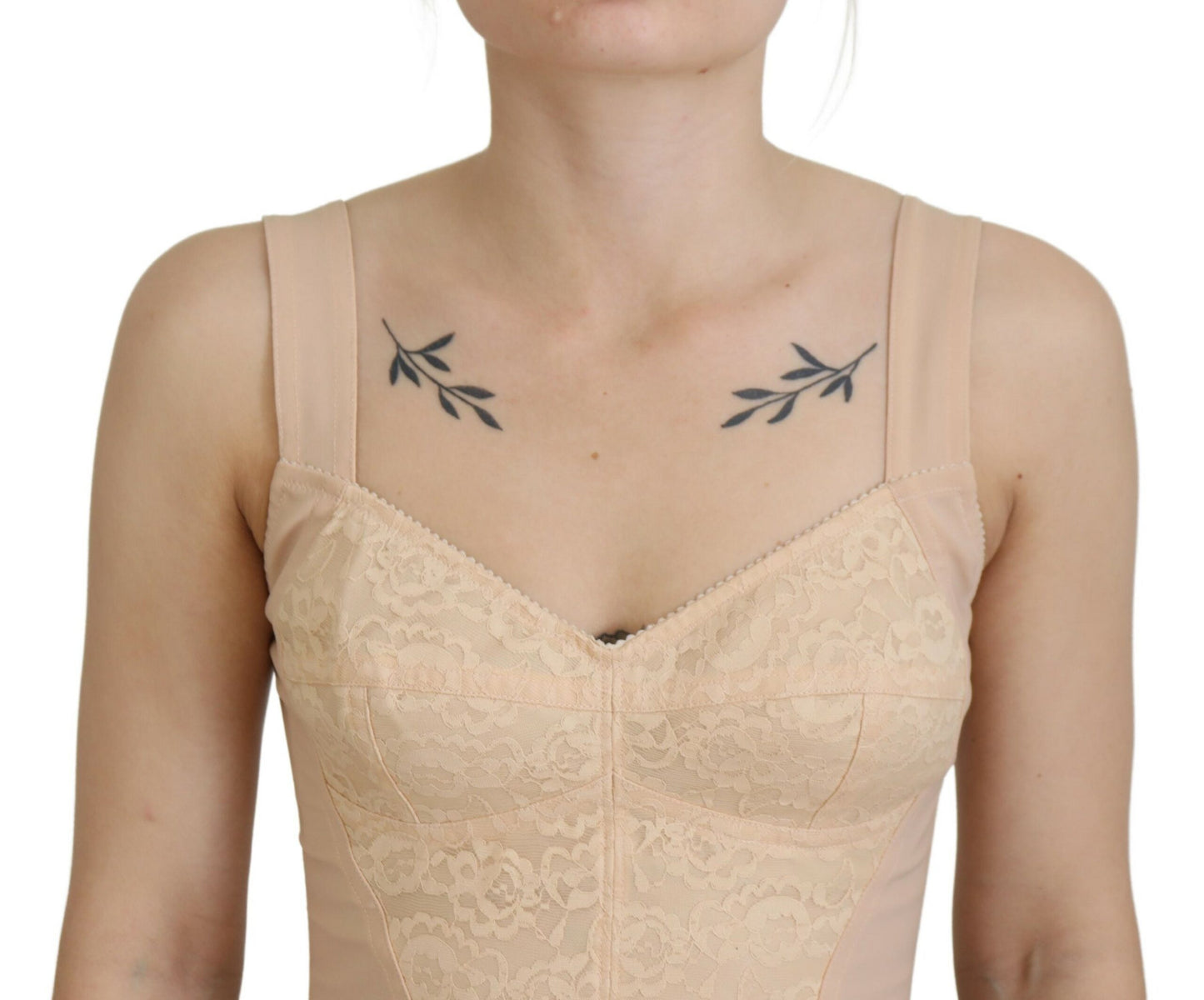  - Elegant Beige Bustier Corset Top