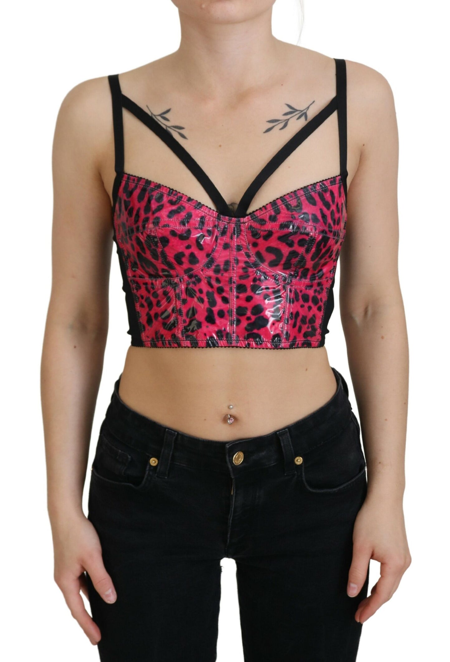  - Leopard Print Bustier Corset Top