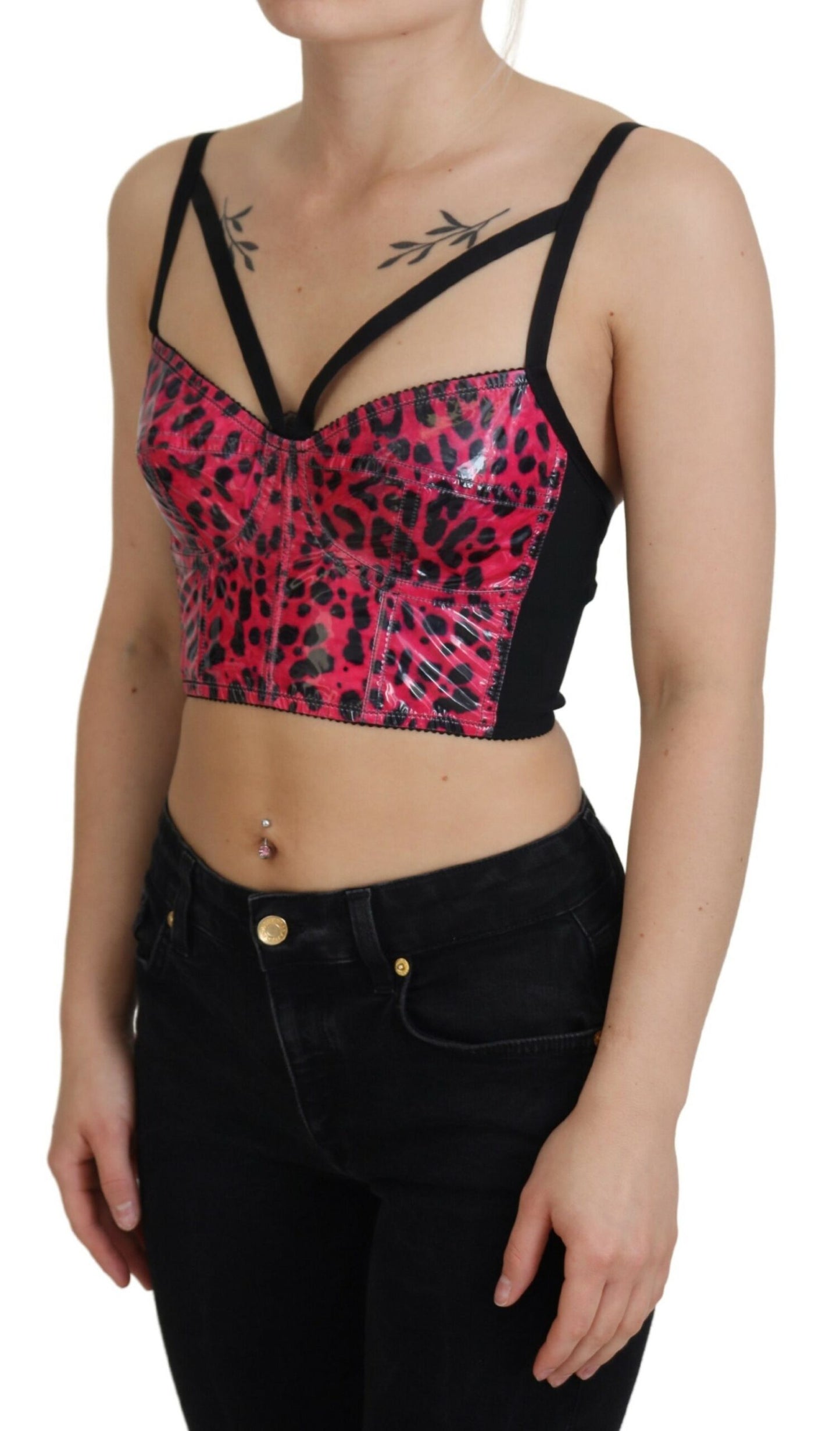  - Leopard Print Bustier Corset Top