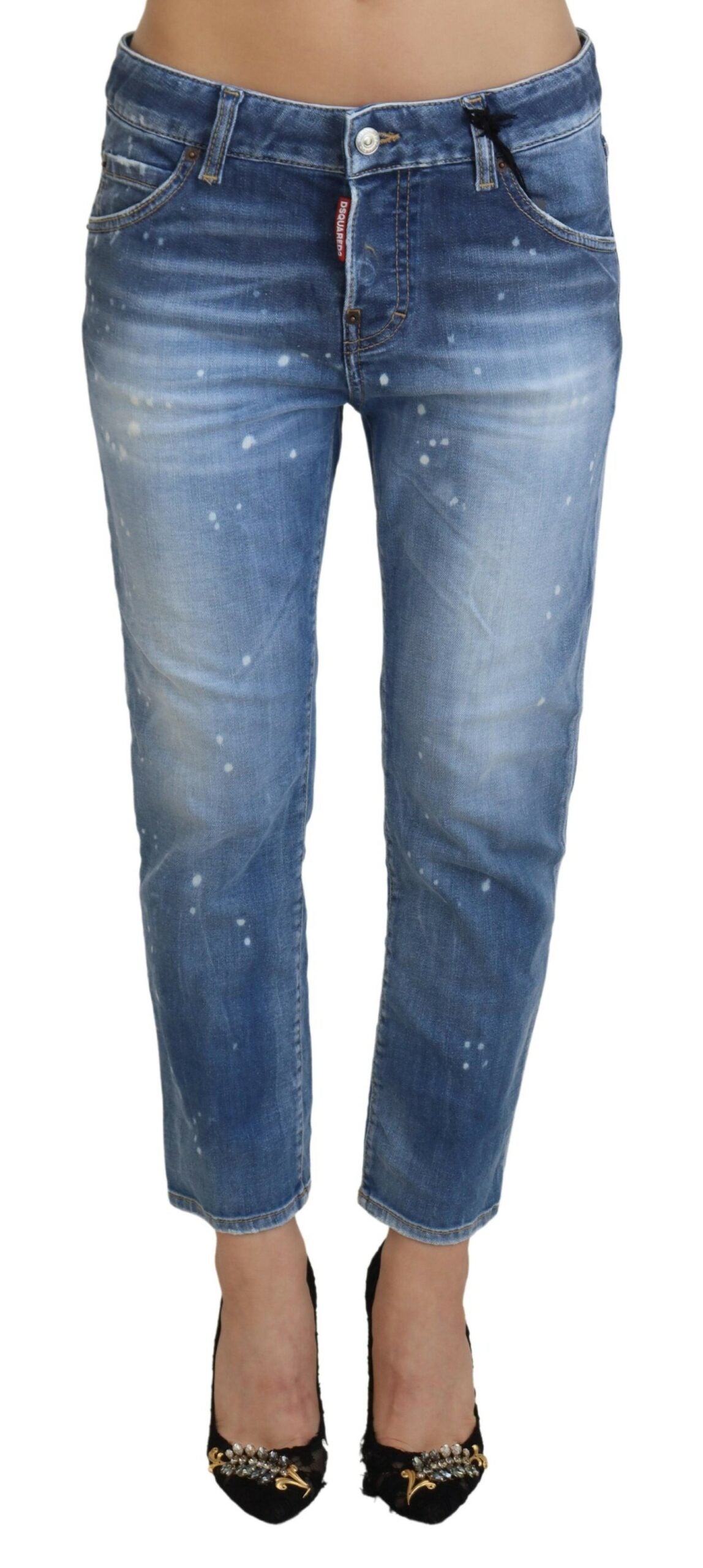  - Chic Cropped Blue Denim - Elevate Your Casual Look