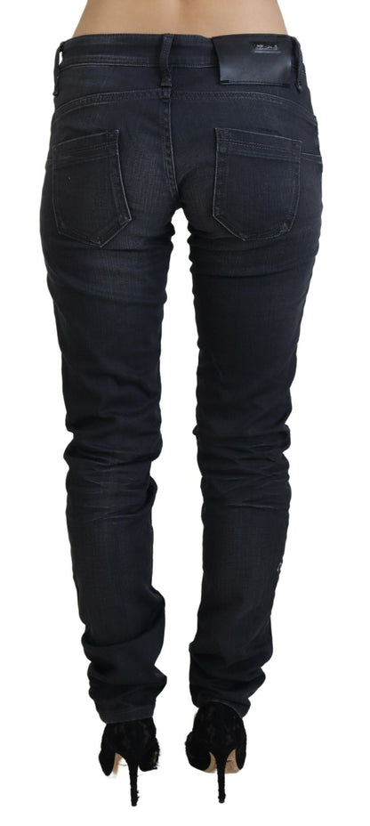  - Sleek Black Washed Slim Fit Denim