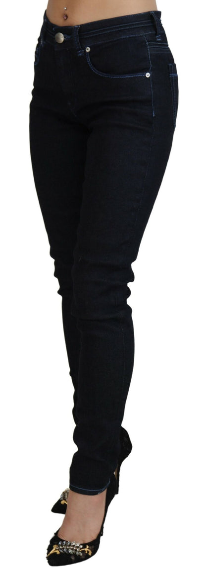  - Chic Slim-Fit Cotton Denim in Dark Blue