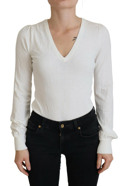  - Chic Ivory Casual Blouse