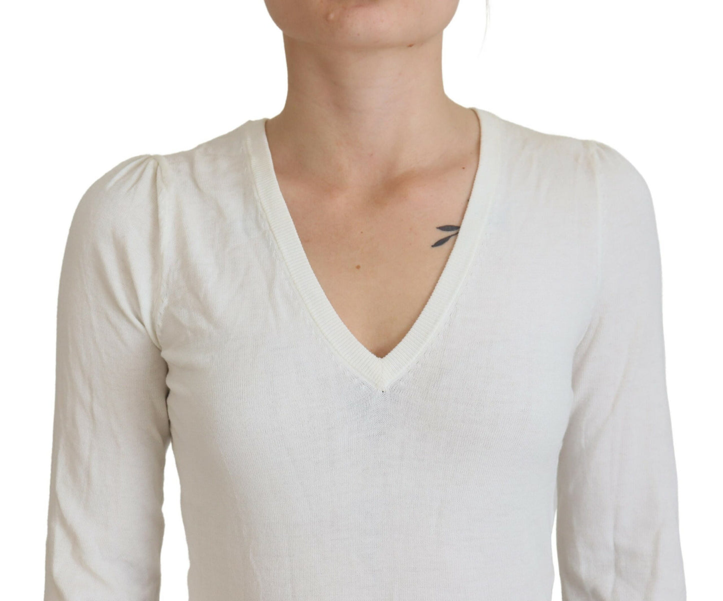  - Chic Ivory Casual Blouse