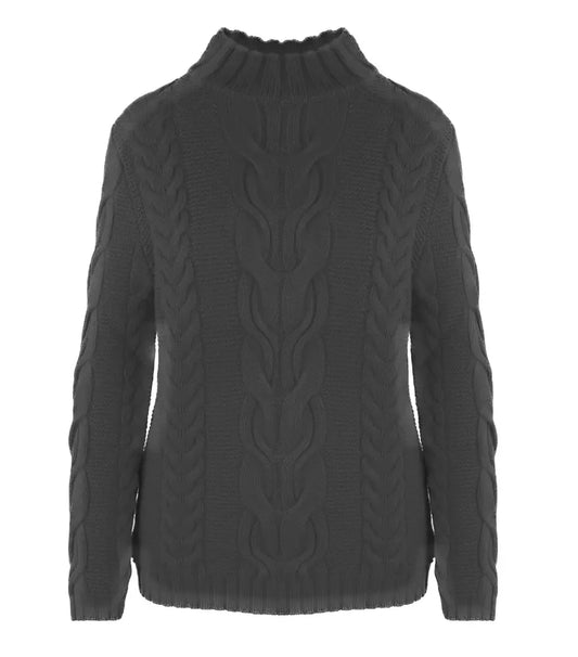 Chic Wool-Cashmere Braided Turtleneck Sweater - The Luxe Alliance