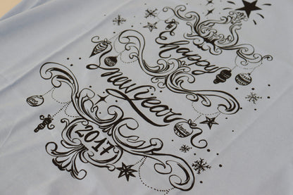  - Elegant Light Blue Cotton Tee
