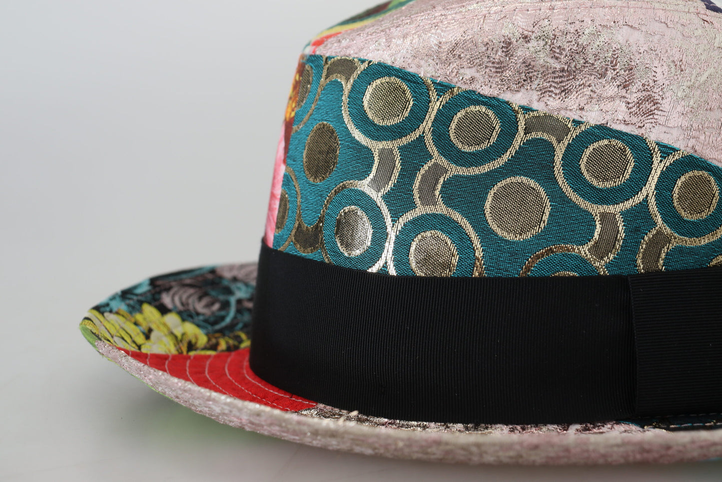 Dolce & Gabbana Multicolor Patchwork Fedora Hat