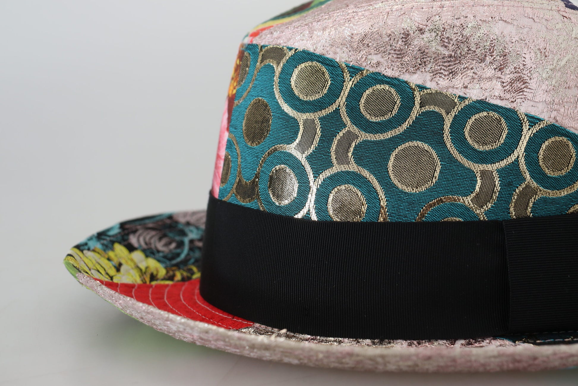 Dolce & Gabbana Multicolor Patchwork Fedora Hat
