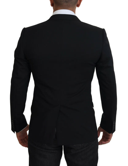  - Elegant Black Martini Two-Piece Suit