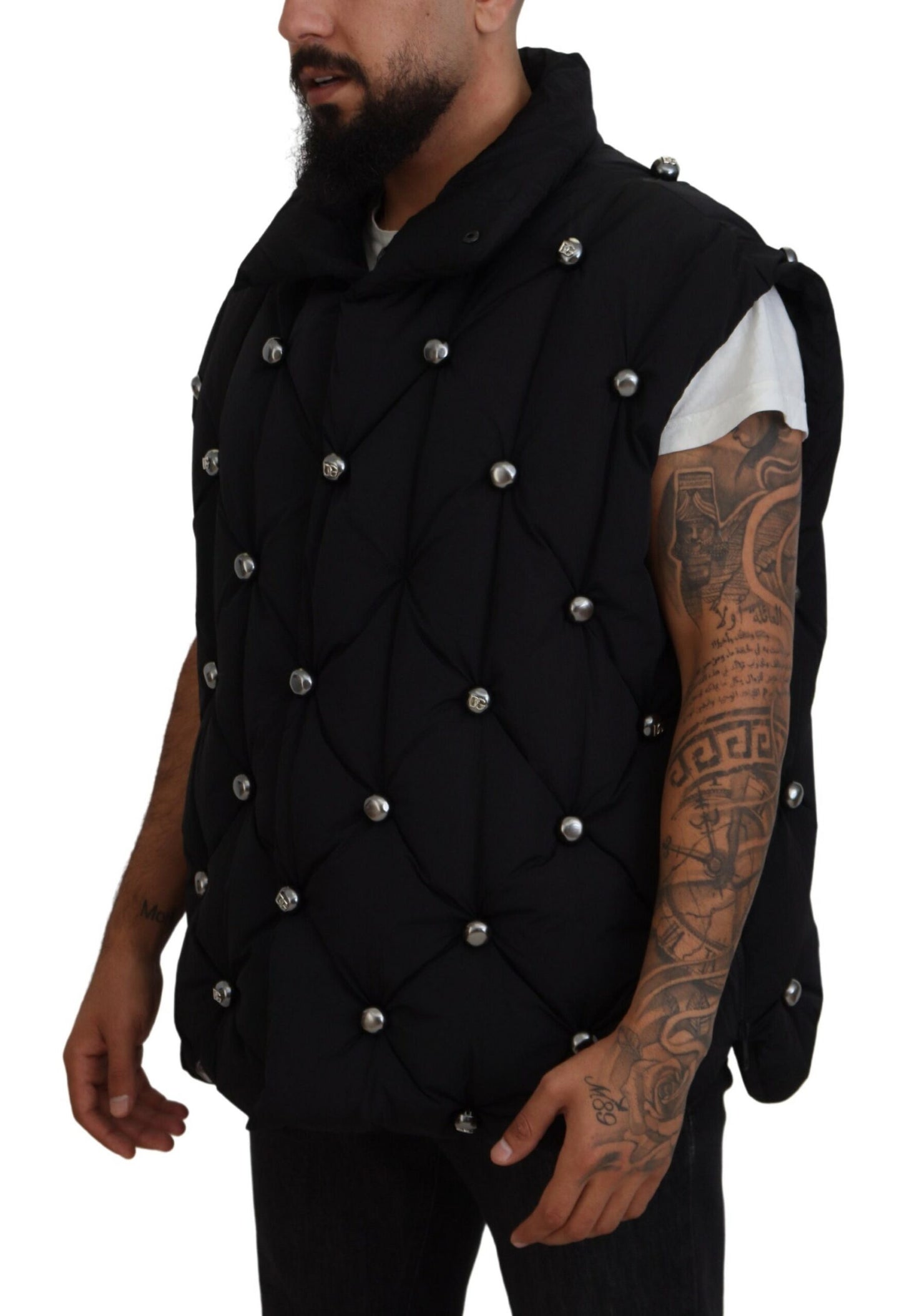  - Elegant Black Sleeveless Vest Jacket