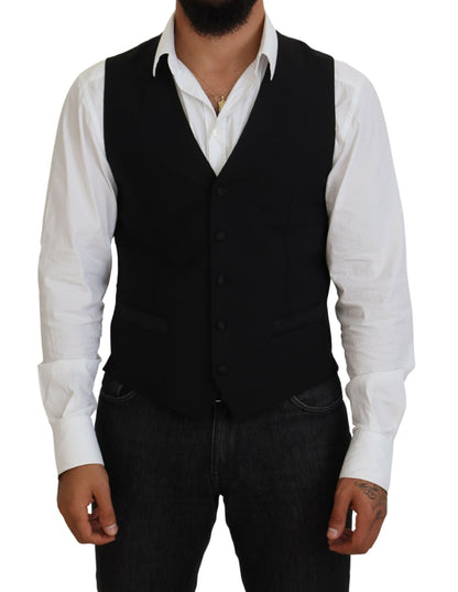  - Elegant Black Formal Dress Vest