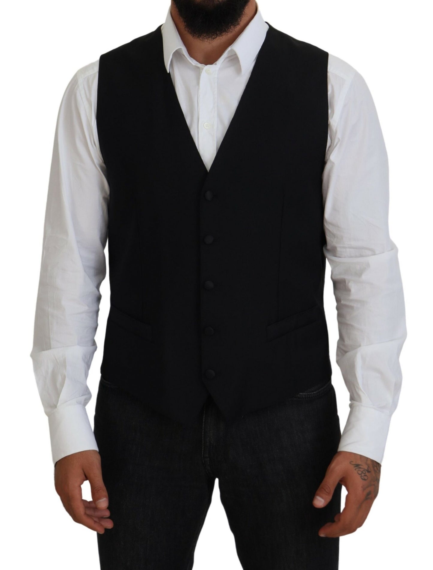  - Elegant Single Breasted Formal Vest