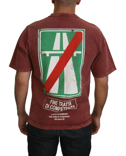  - Elegant Maroon Printed Cotton Tee