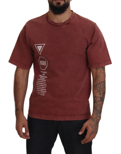  - Elegant Maroon Printed Cotton Tee