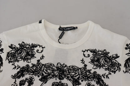  - Elegant Floral Crown Tee