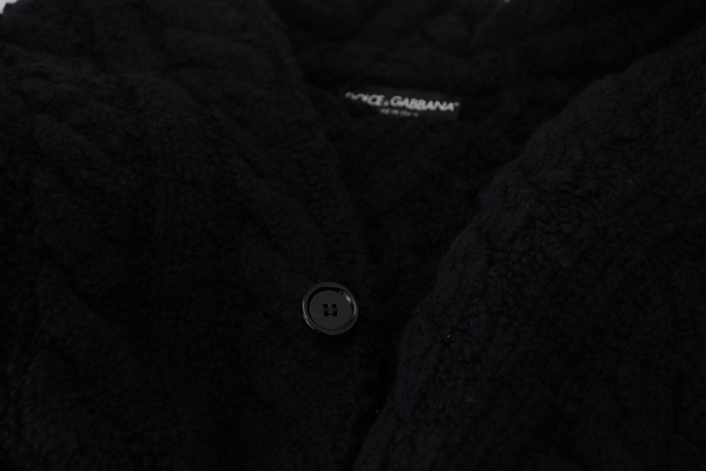  - Elegant Black Wool-Cashmere Cardigan Sweater