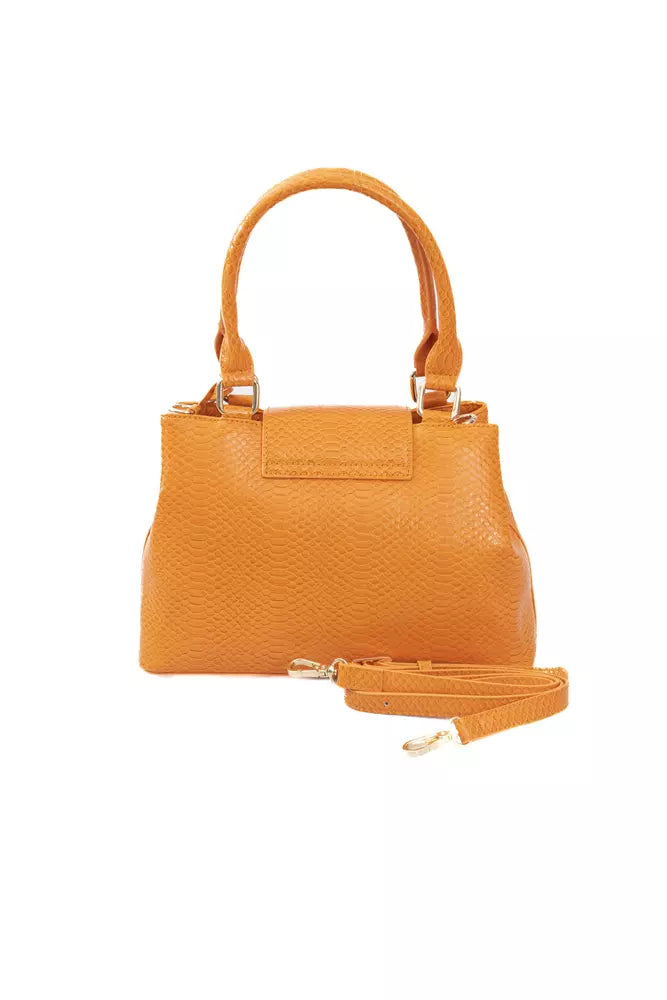  - Orange Polyurethane Women Crossbody Bag