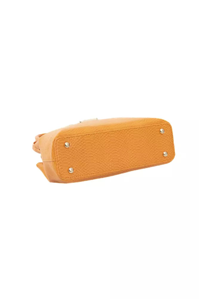  - Orange Polyurethane Women Crossbody Bag