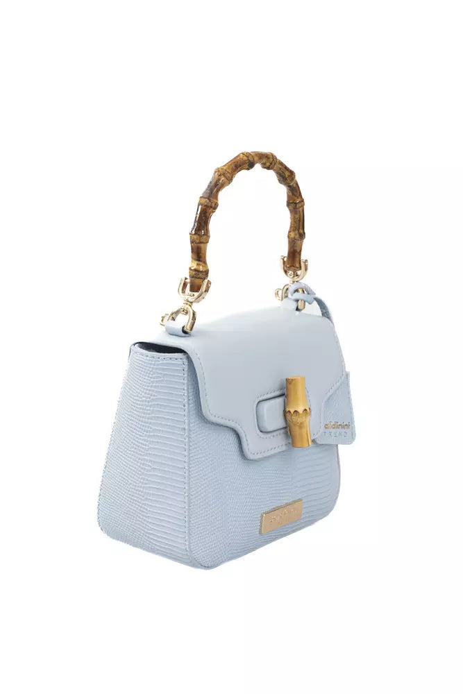  - Light Blue Polyurethane Women Crossbody