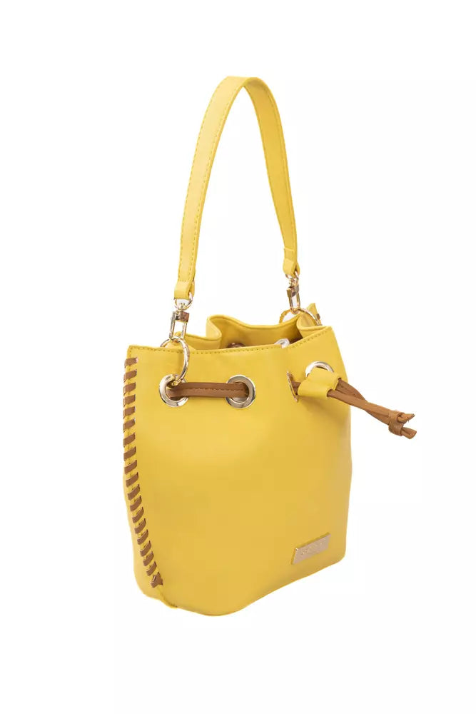  - Yellow Polyurethane Women Crossbody Bag