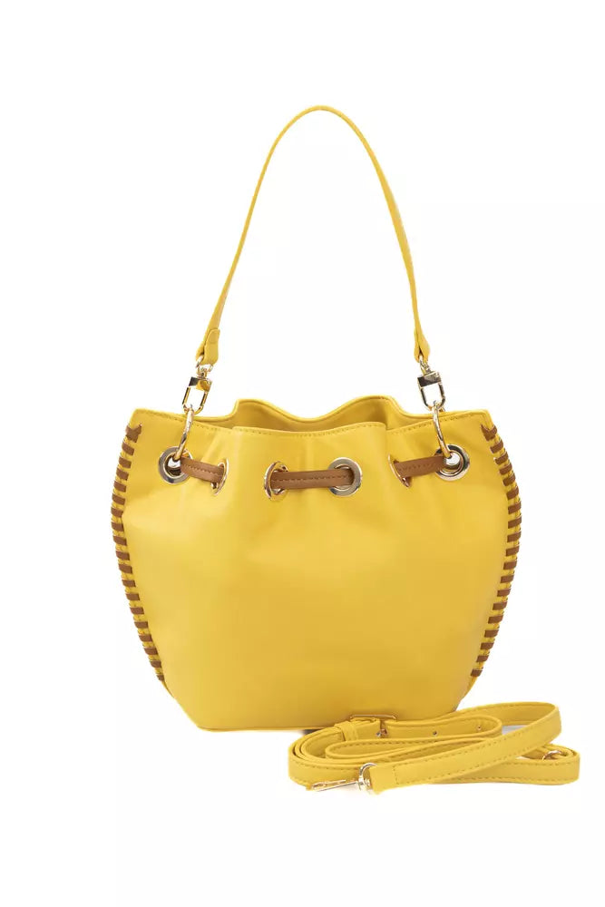  - Yellow Polyurethane Women Crossbody Bag