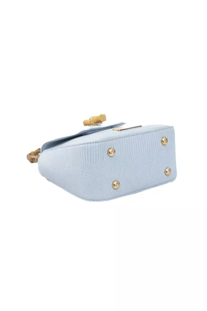  - Light Blue Polyurethane Women Crossbody