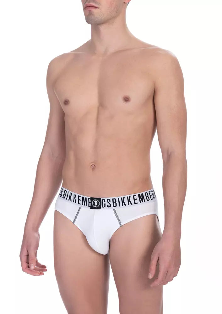  - White Cotton Men Brief