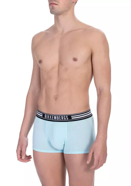  - Light Blue Cotton Men Underwear Trunk Pack