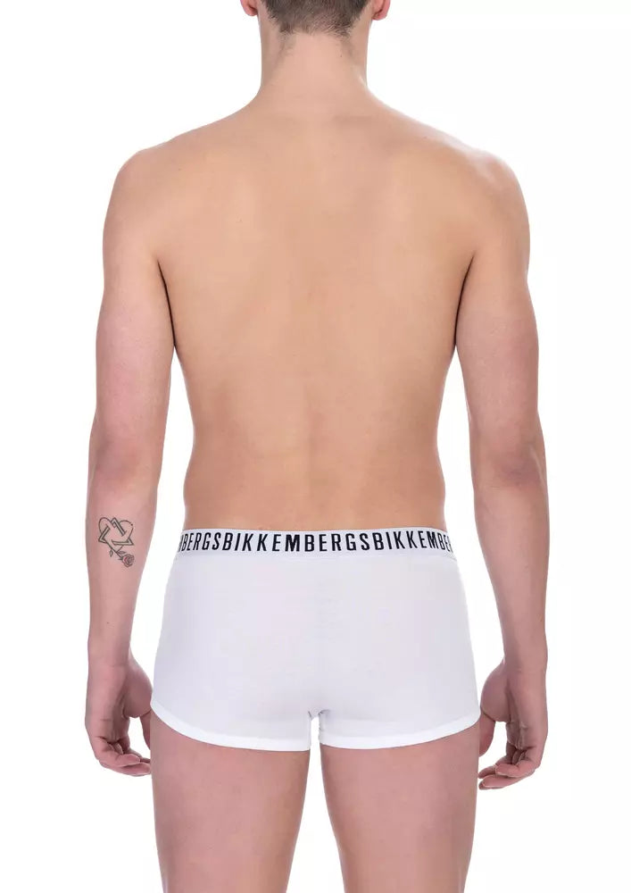  - White Cotton Men Underwear Trunk Pack