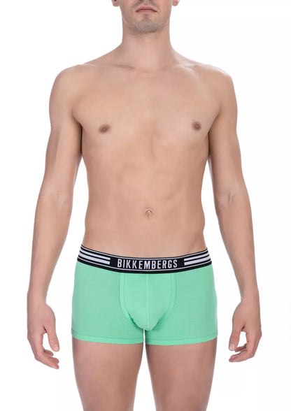  - Green Cotton Men Underwear Trunk Pack