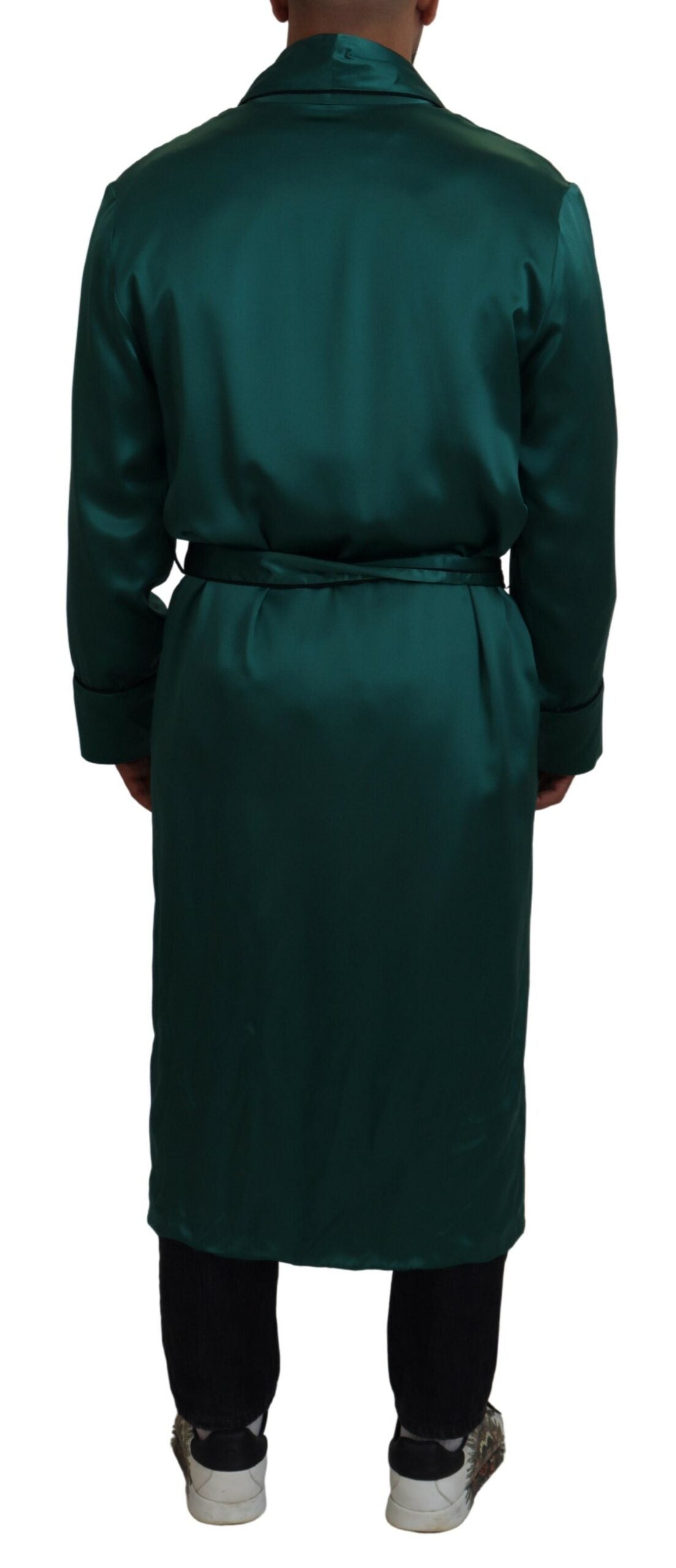  - Elegant Silk Robe in Lush Green