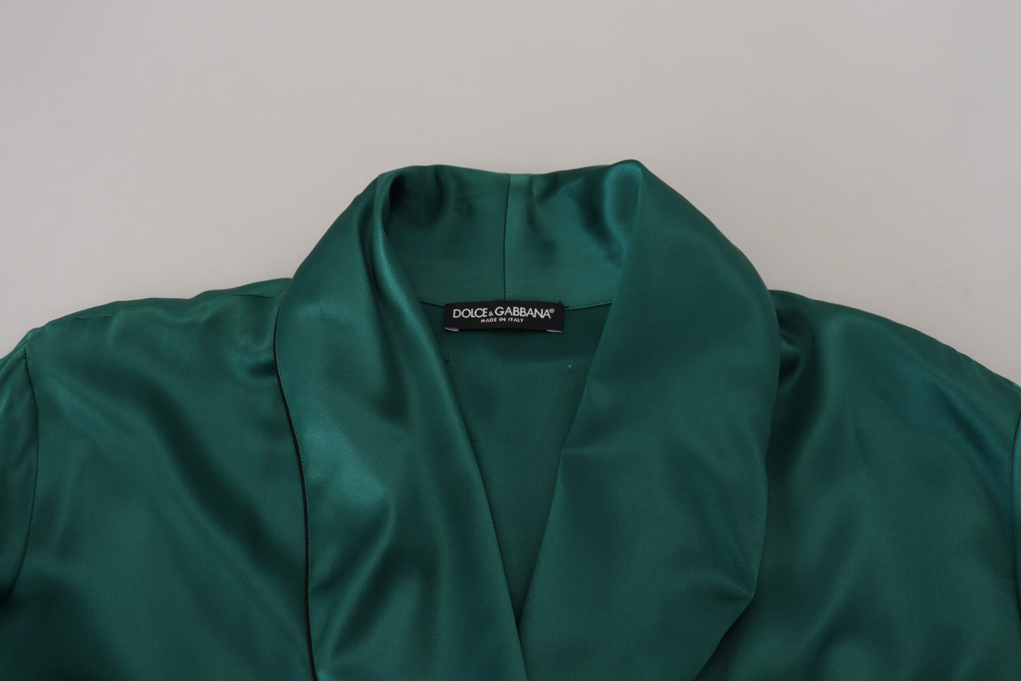  - Elegant Silk Robe in Lush Green