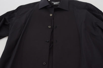  - Elegant Black Formal Long Sleeve Shirt