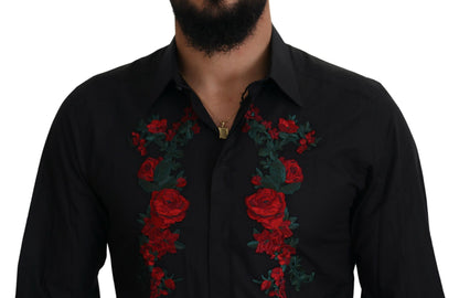  - Elegant Floral Embroidered Cotton Shirt