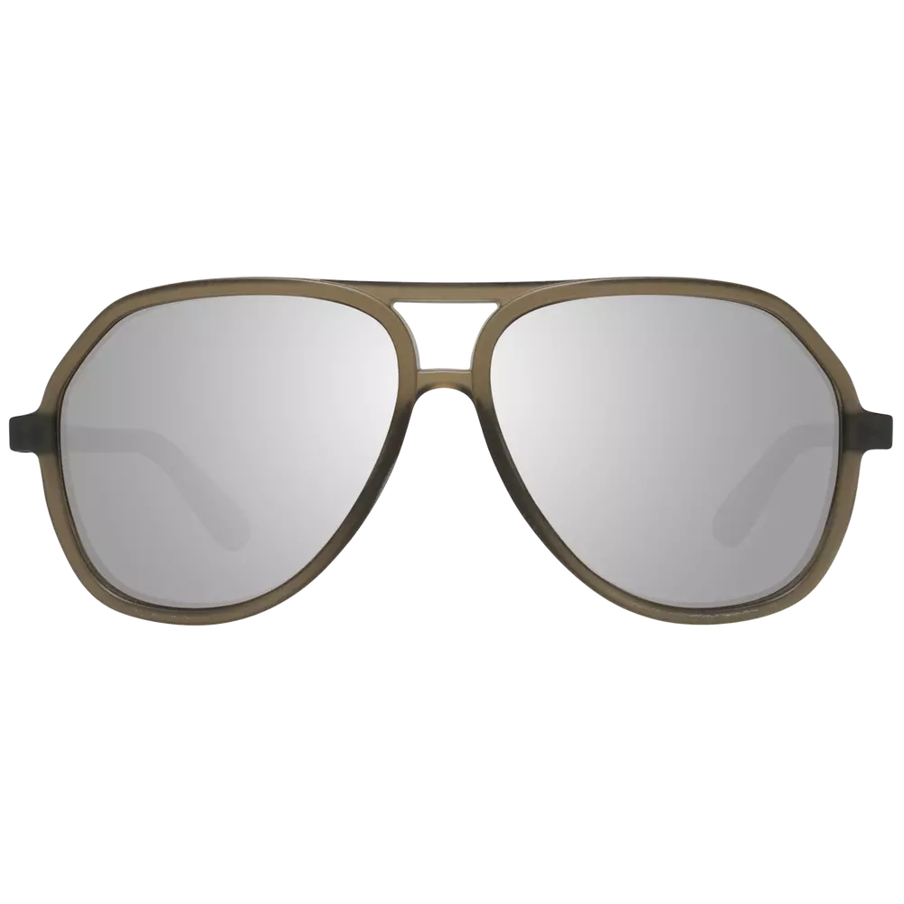 GUESS Brown Men Sunglasses - Bold Aviator Style