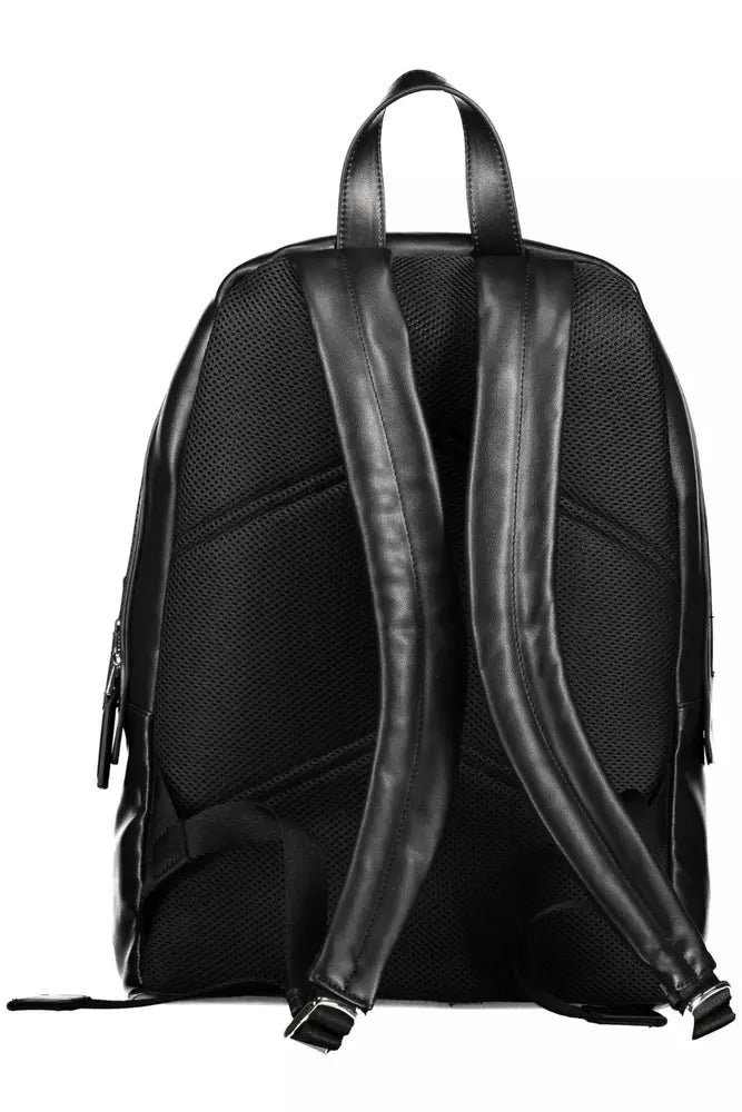  - Black Polyester Men Backpack