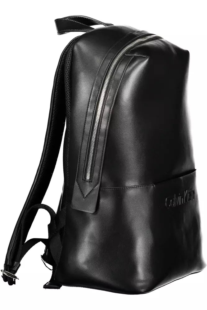  - Black Polyester Men Backpack