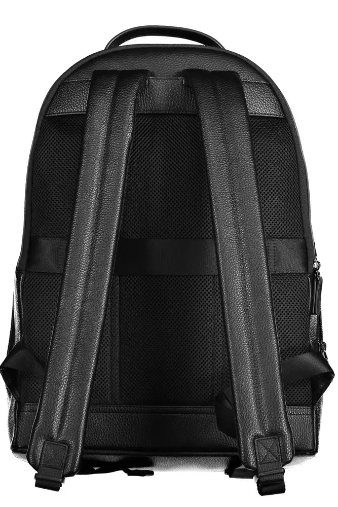 Black Polyethylene Men Backpack - The Luxe Alliance