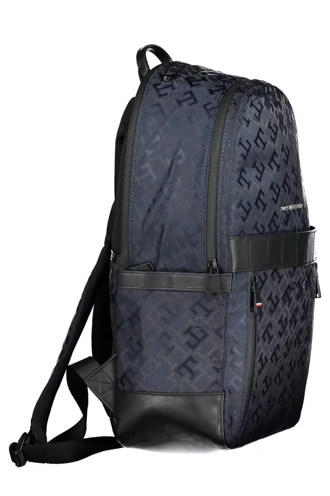 Blue Polyester Men Backpack - The Luxe Alliance