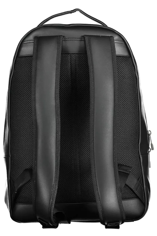 Black Polyethylene Men Backpack - The Luxe Alliance