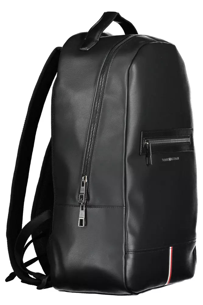 Black Polyethylene Men Backpack - The Luxe Alliance