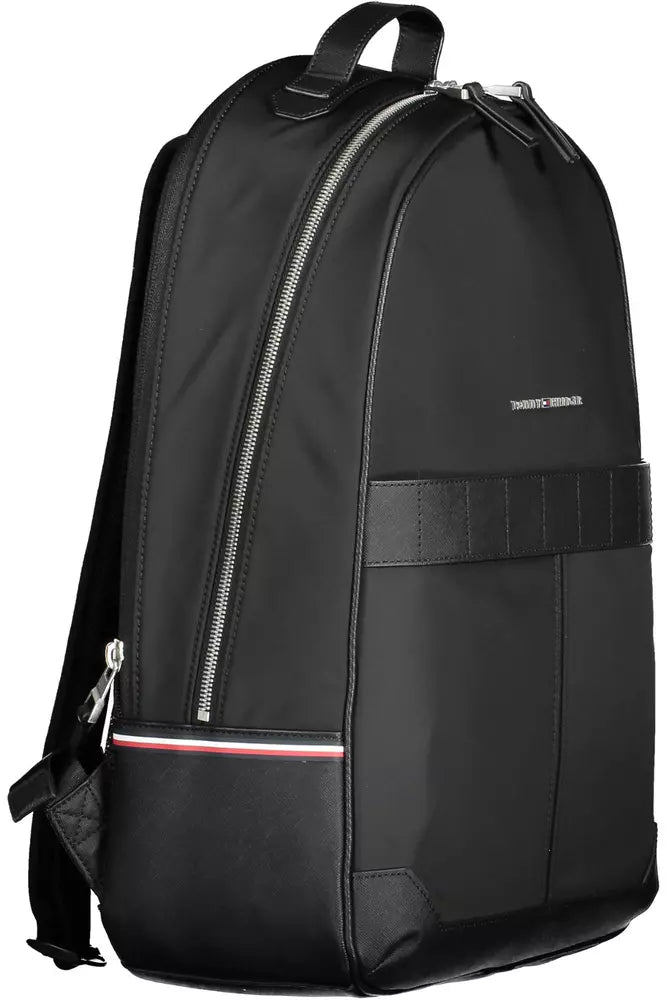 Black Polyester Men Backpack - The Luxe Alliance